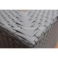 5pcs rattan and aluminum black sofa